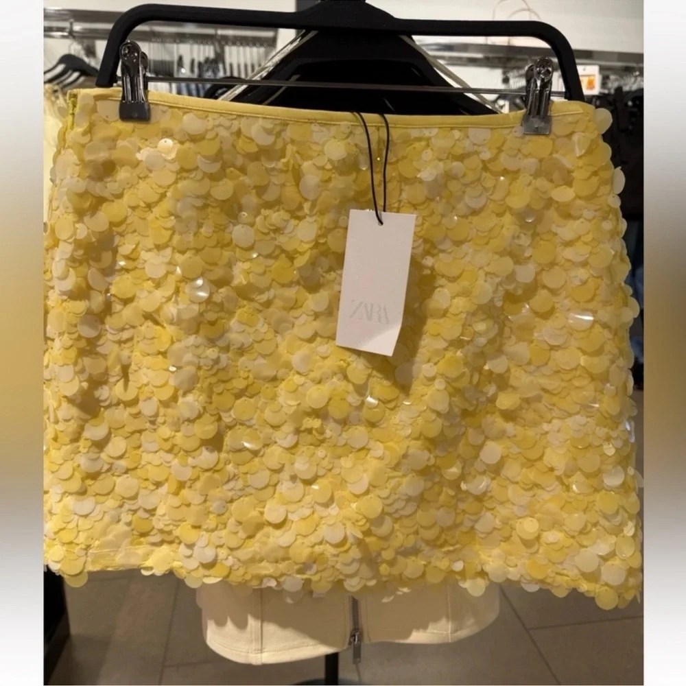 Zara ZW Collection Sequin Skirt - Picture 8 of 10